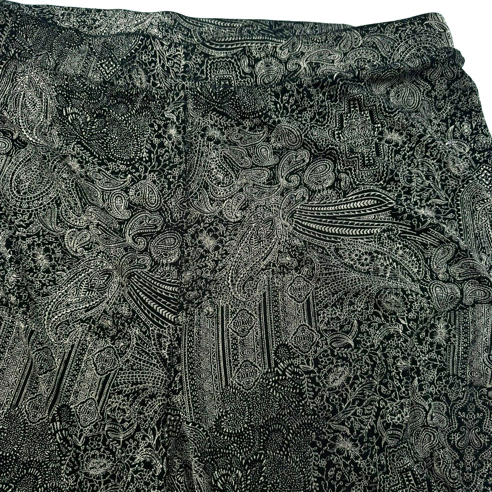 Chico's Wide Leg Pants in Black and White Paisley Print